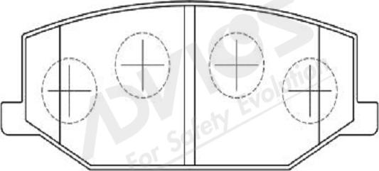 ADVICS-SEA H1N011Y - Brake Pad Set, disc brake www.autospares.lv