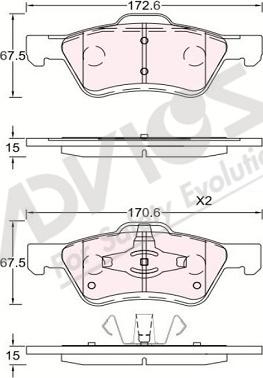 ADVICS-SEA K1N011 - Bremžu uzliku kompl., Disku bremzes autospares.lv