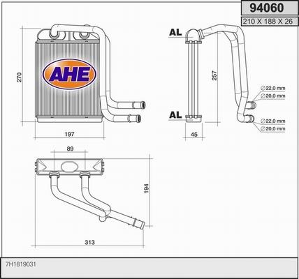 AHE 94060 - Siltummainis, Salona apsilde autospares.lv