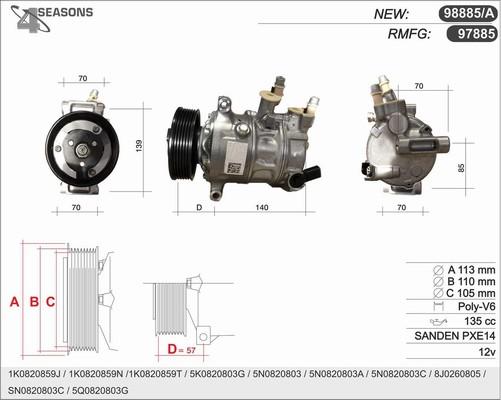 AHE 98885/A - Kompresors, Gaisa kond. sistēma www.autospares.lv