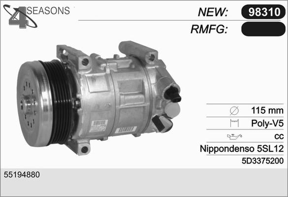 AHE 98310 - Kompresors, Gaisa kond. sistēma autospares.lv