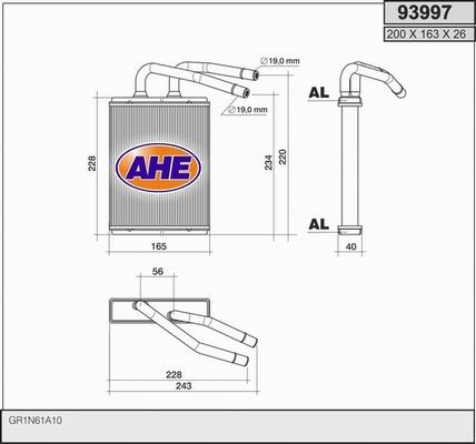 AHE 93997 - Siltummainis, Salona apsilde www.autospares.lv