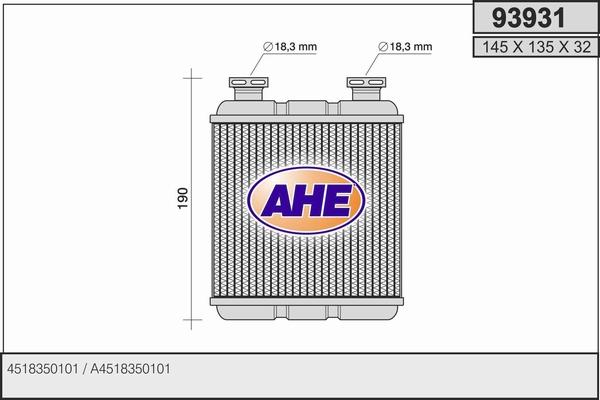 AHE 93931 - Siltummainis, Salona apsilde www.autospares.lv