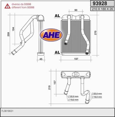 AHE 93928 - Siltummainis, Salona apsilde autospares.lv