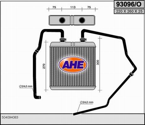 AHE 93096/O - Siltummainis, Salona apsilde www.autospares.lv