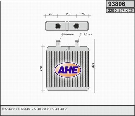 AHE 93806 - Siltummainis, Salona apsilde www.autospares.lv