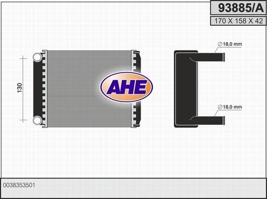 AHE 93885/A - Heat Exchanger, interior heating www.autospares.lv