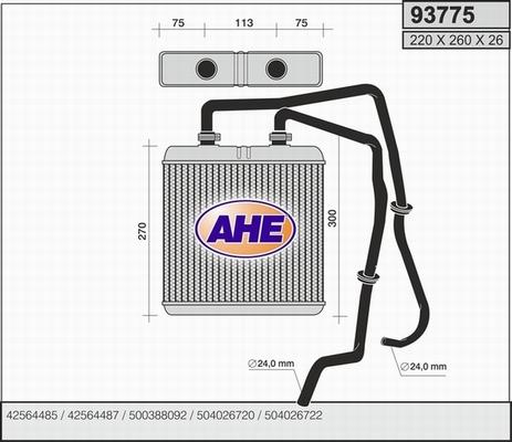 AHE 93775 - Siltummainis, Salona apsilde www.autospares.lv