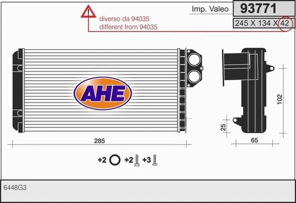 AHE 93771 - Siltummainis, Salona apsilde www.autospares.lv