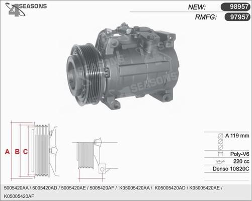 AHE 97957 - Kompresors, Gaisa kond. sistēma www.autospares.lv