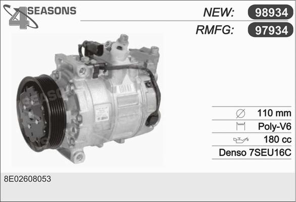 AHE 97934 - Kompresors, Gaisa kond. sistēma www.autospares.lv