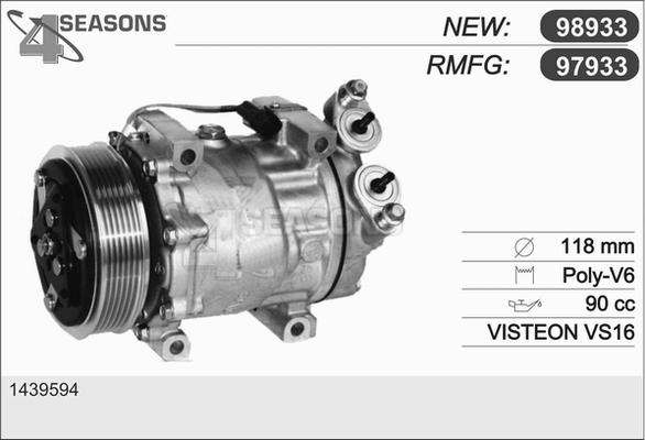 AHE 97933 - Kompresors, Gaisa kond. sistēma www.autospares.lv