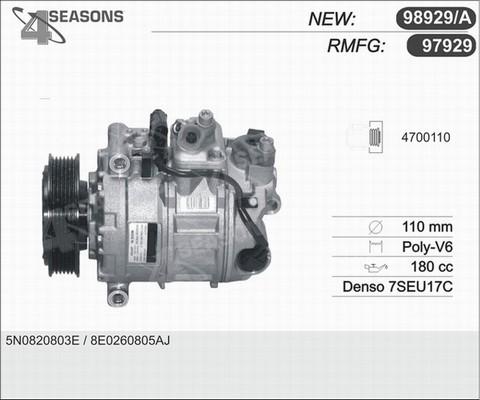 AHE 97929 - Kompresors, Gaisa kond. sistēma www.autospares.lv