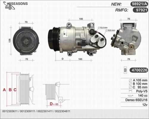 AHE 97921 - Kompresors, Gaisa kond. sistēma autospares.lv