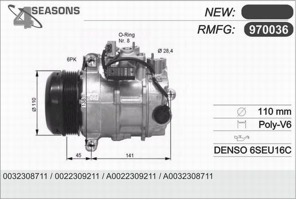 AHE 970036 - Compressor, air conditioning www.autospares.lv