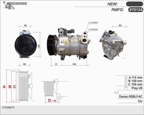 AHE 970134 - Kompresors, Gaisa kond. sistēma www.autospares.lv