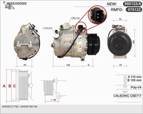 AHE 970122 - Kompresors, Gaisa kond. sistēma autospares.lv