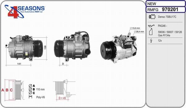 AHE 970201 - Compressor, air conditioning www.autospares.lv