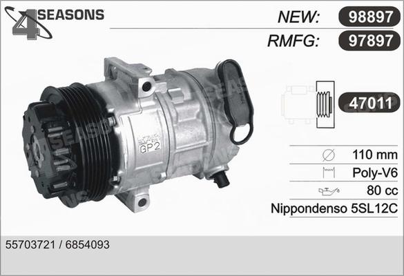 AHE 97897 - Kompresors, Gaisa kond. sistēma autospares.lv