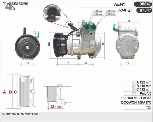 AHE 97847 - Kompresors, Gaisa kond. sistēma www.autospares.lv