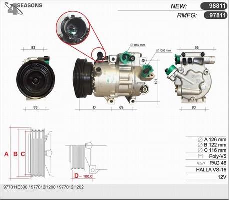 AHE 97811 - Kompresors, Gaisa kond. sistēma www.autospares.lv