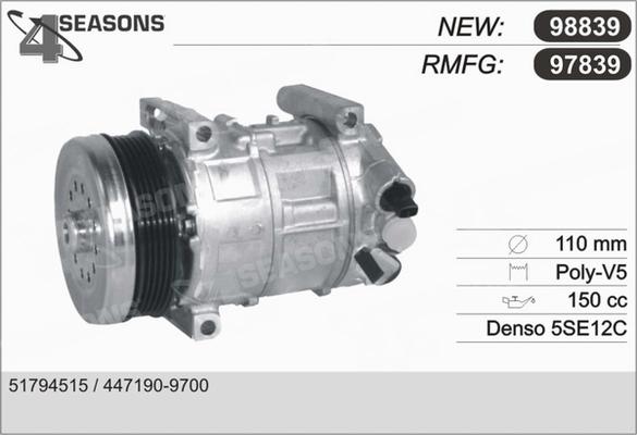 AHE 98839 - Kompresors, Gaisa kond. sistēma autospares.lv