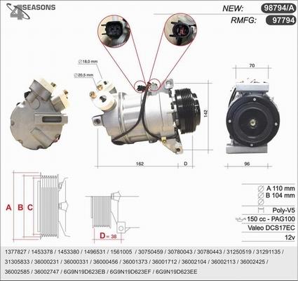 AHE 97794 - Compressor, air conditioning www.autospares.lv