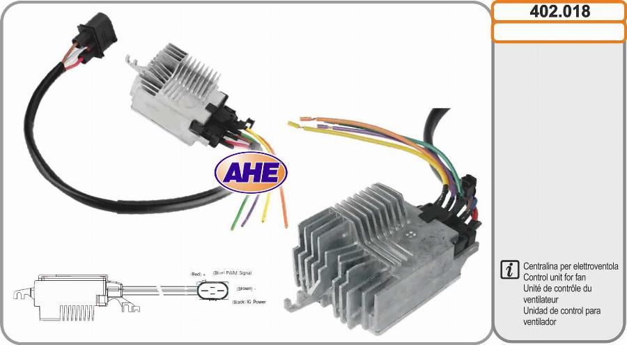 AHE 402.018 - Control Unit, electric fan (engine cooling) www.autospares.lv