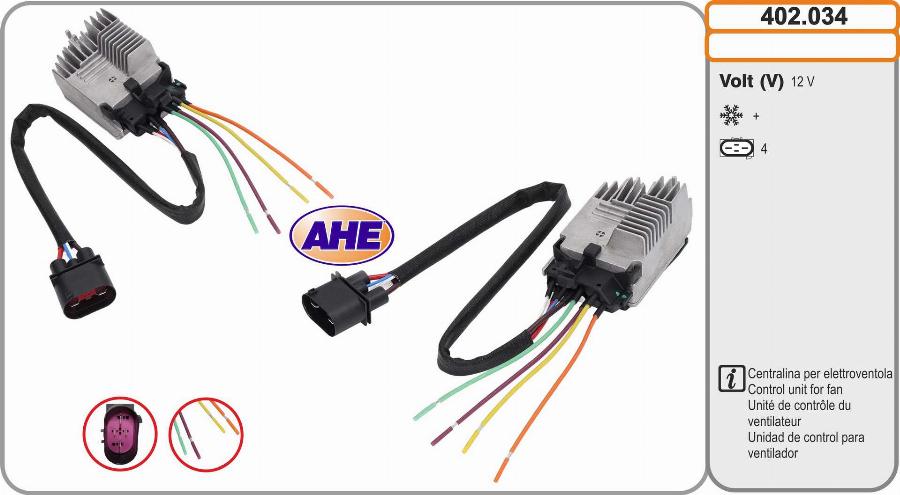 AHE 402.034 - Control Unit, electric fan (engine cooling) www.autospares.lv