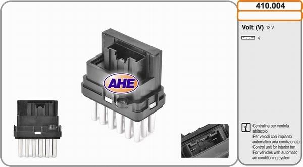 AHE 410.004 - Блок управления, эл. вентилятор (охлаждение двигателя) www.autospares.lv