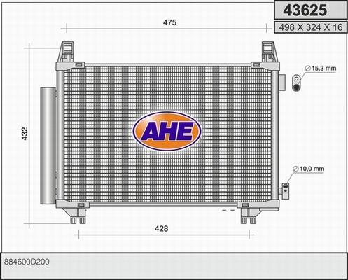 AHE 43625 - Kondensators, Gaisa kond. sistēma www.autospares.lv