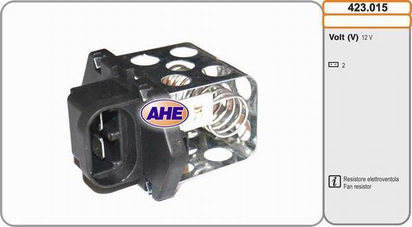 AHE 423.015 - Papildus rezistors, Elektromotors-Radiatora ventilators www.autospares.lv