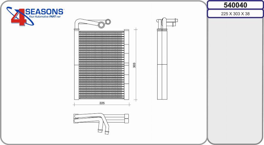 AHE 540040 - Iztvaikotājs, Gaisa kondicionēšanas sistēma autospares.lv