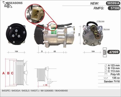 AHE 58599/A - Kompresors, Gaisa kond. sistēma www.autospares.lv