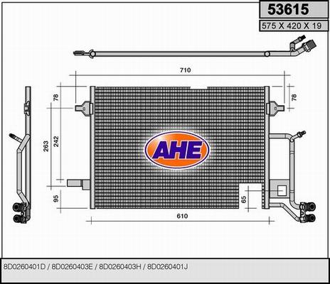 AHE 53615 - Kondensators, Gaisa kond. sistēma www.autospares.lv