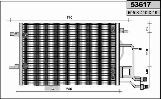 AHE 53617 - Kondensators, Gaisa kond. sistēma www.autospares.lv