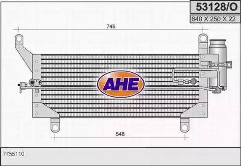 AHE 53128/O - Kondensators, Gaisa kond. sistēma www.autospares.lv