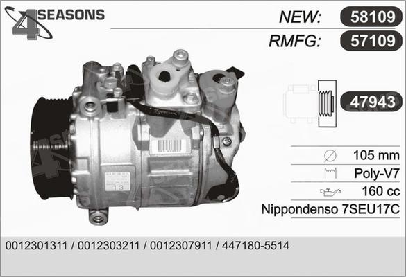 AHE 57109 - Kompresors, Gaisa kond. sistēma www.autospares.lv