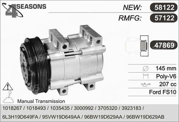 AHE 57122 - Kompresors, Gaisa kond. sistēma www.autospares.lv