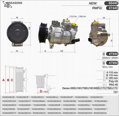 AHE 68440 - Kompresors, Gaisa kond. sistēma autospares.lv