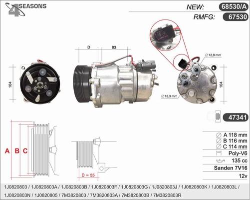 AHE 68530/A - Kompresors, Gaisa kond. sistēma www.autospares.lv