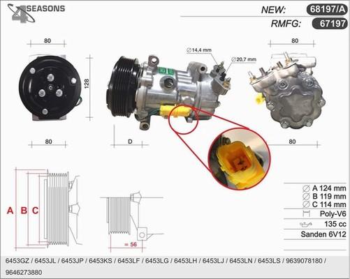 AHE 68197/A - Kompresors, Gaisa kond. sistēma autospares.lv