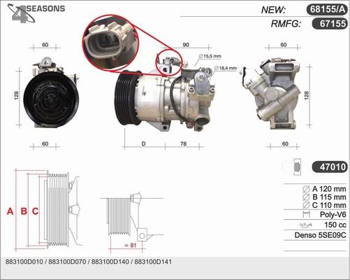 AHE 68155/A - Kompresors, Gaisa kond. sistēma www.autospares.lv