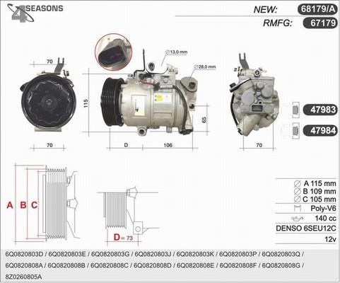 AHE 68179/A - Kompresors, Gaisa kond. sistēma www.autospares.lv