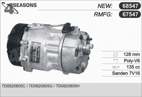 AHE 67547 - Kompresors, Gaisa kond. sistēma autospares.lv