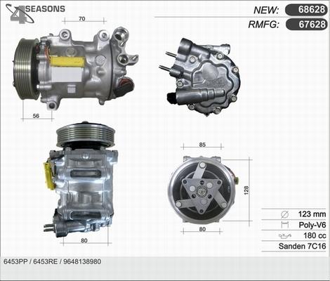 AHE 67628 - Kompresors, Gaisa kond. sistēma www.autospares.lv