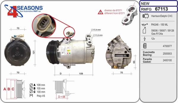 AHE 67113 - Kompresors, Gaisa kond. sistēma www.autospares.lv