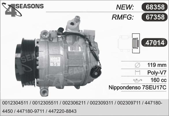 AHE 67358 - Kompresors, Gaisa kond. sistēma www.autospares.lv