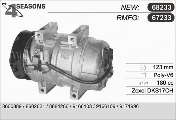 AHE 67233 - Compressor, air conditioning www.autospares.lv