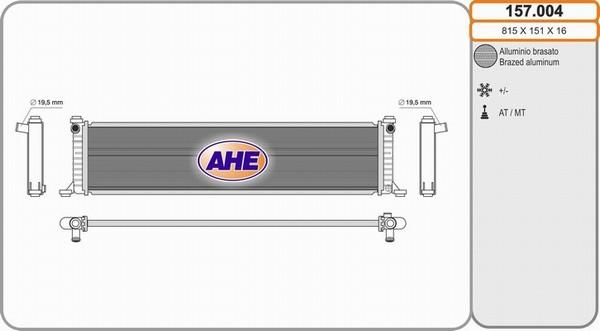 AHE 157.004 - Radiators, Motora dzesēšanas sistēma www.autospares.lv